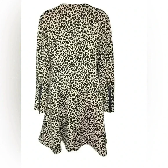 Grace Dane Lewis Leopard Print Flared Dress Coat – Size 4 - Picture 2 of 11